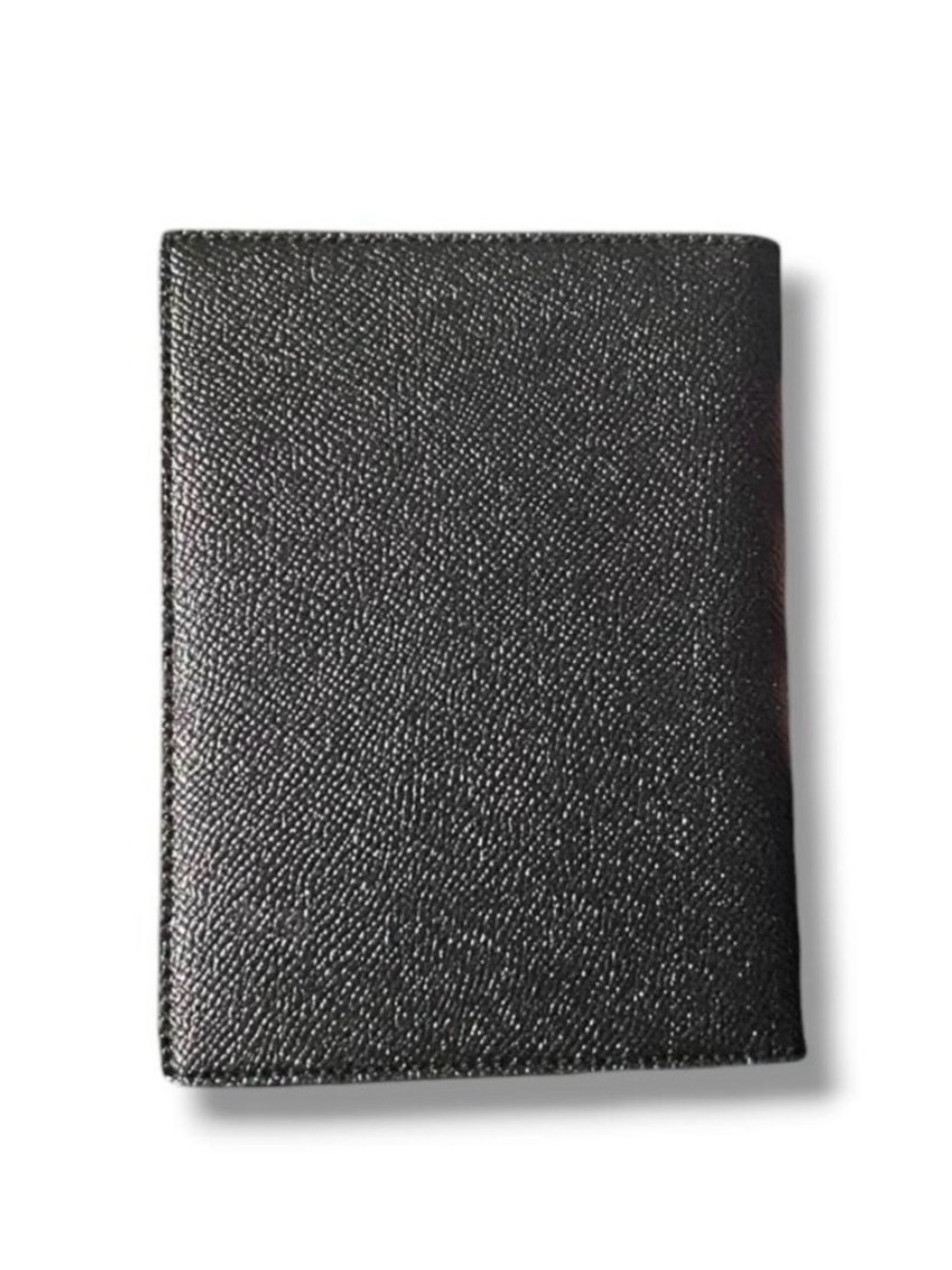 Coach Black Pebbled Leather Card & Passport Organizer with Gold Logo - Picture 3 of 4